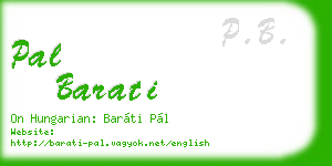 pal barati business card
