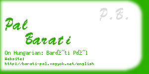 pal barati business card